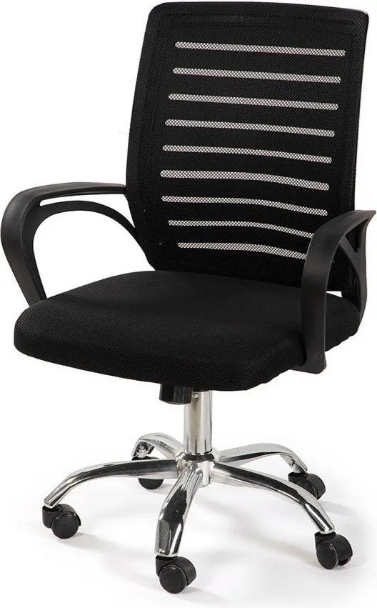 Čierna čalúnená kancelárska stolička Evon – Bonami Essentials