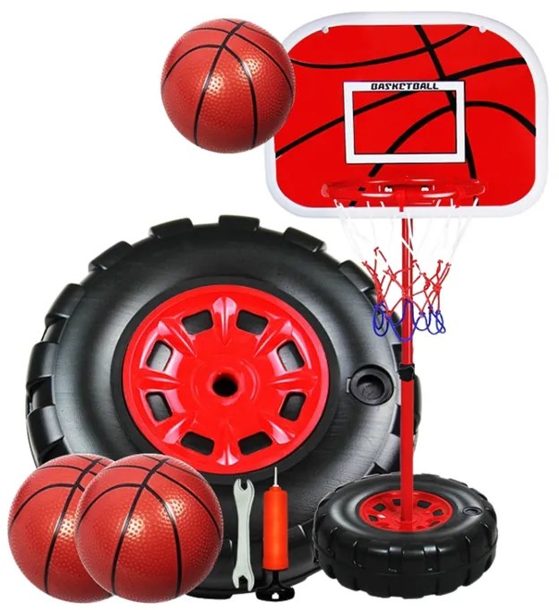 LEAN TOYS Basketbalový set pre deti - stojan 1,7m