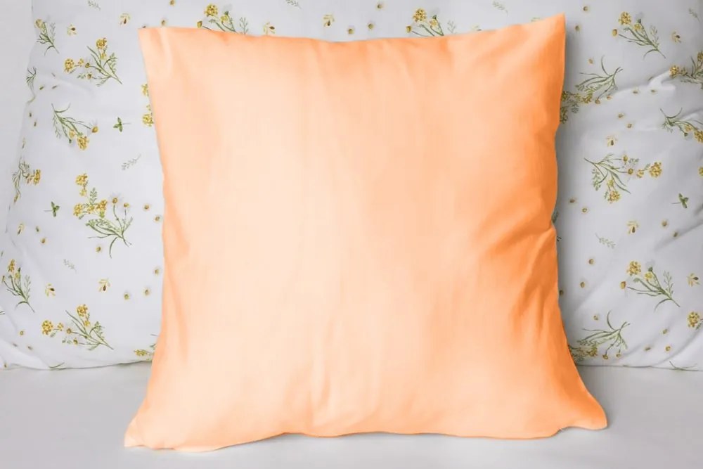 Polášek Jednofarebná obliečka na vankúš Jersey - Tmavohnedá | 50 x 50 cm