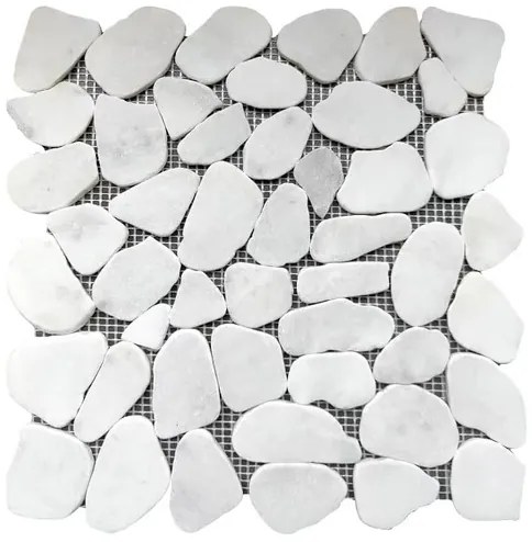 Kamenná mozaika Premium Mosaic Stone bílá 31x31 cm mat STMOSWHW
