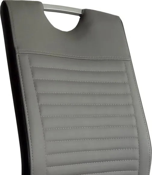 Jedálenská stolička Rindul, sivá / čierna ekokoža