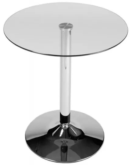 Stôl okrúhly sklenený 1025033 - v70 x Ø60 cm - Transparentná / sklo