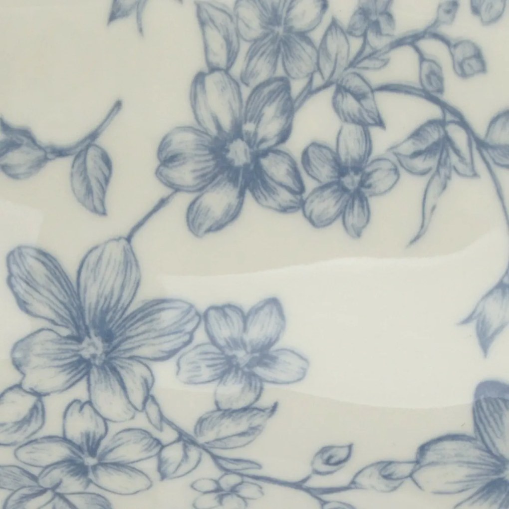 Keramická servírovacia misa Nežné kvety 20 cm, modrá