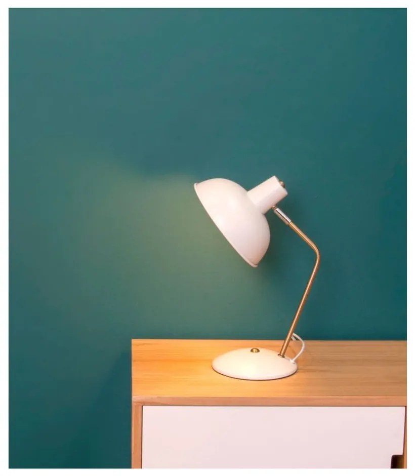 Biela stolová lampa Leitmotiv Hood