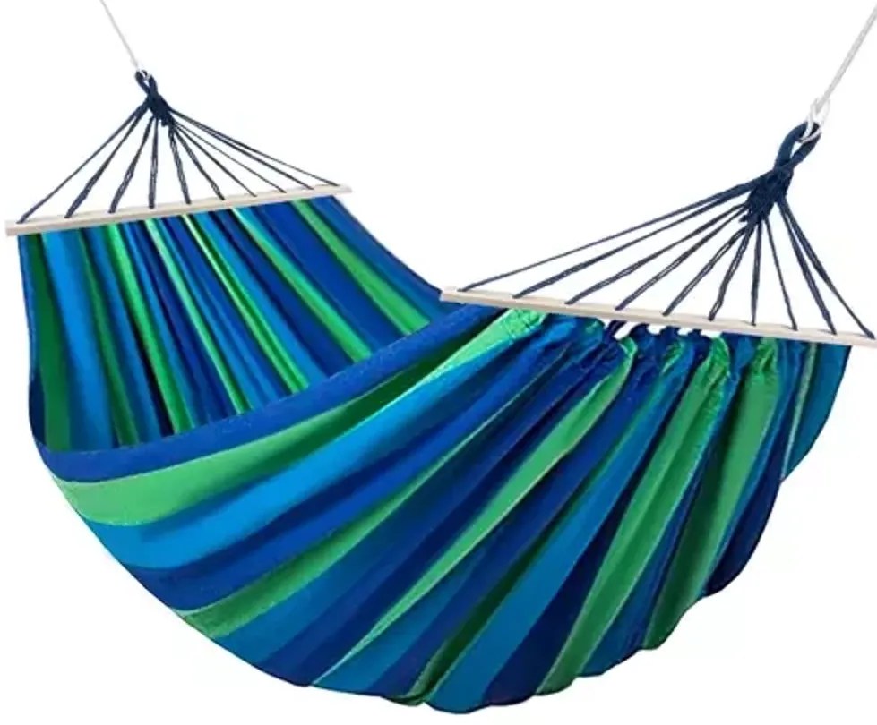 Modro zelená hojdacia sieť HAMARI pre 2 osoby 260x160 cm