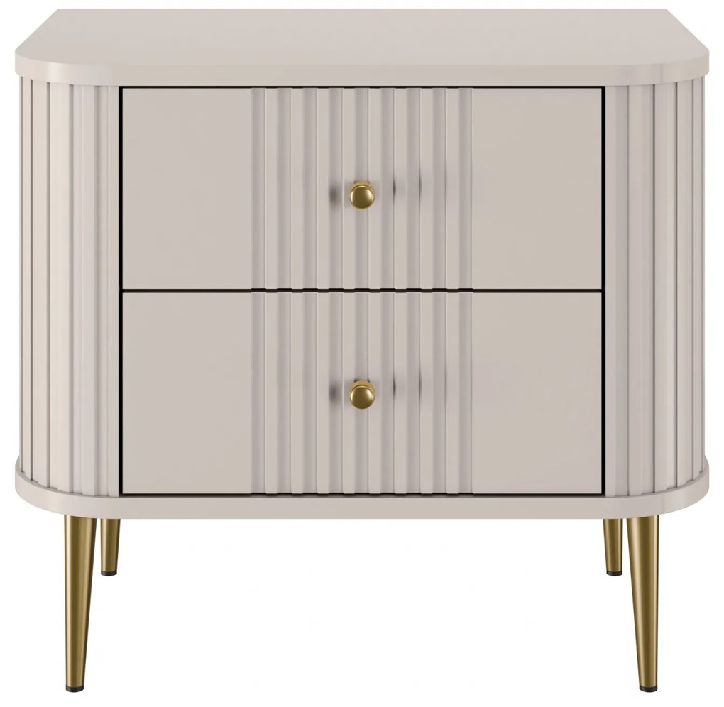 Nočné stolíky Vespera 56 cm - 2 ks - kašmírová / zlatá