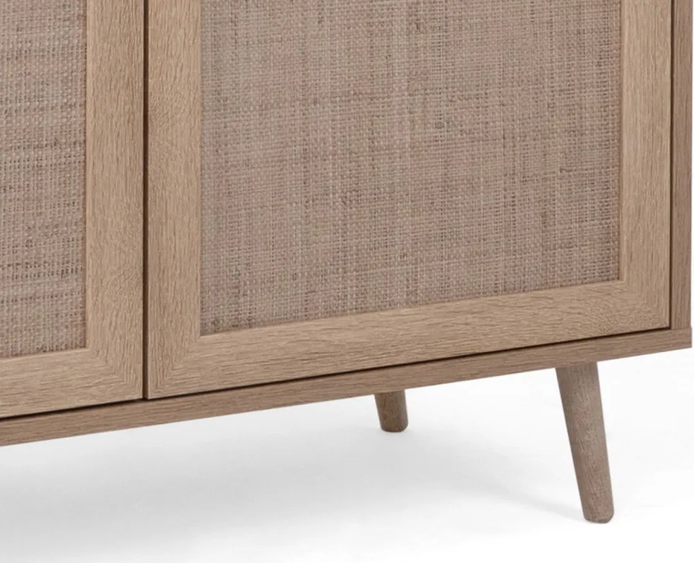 Skrinka 2-dverová Bali, dub sonoma/výplet