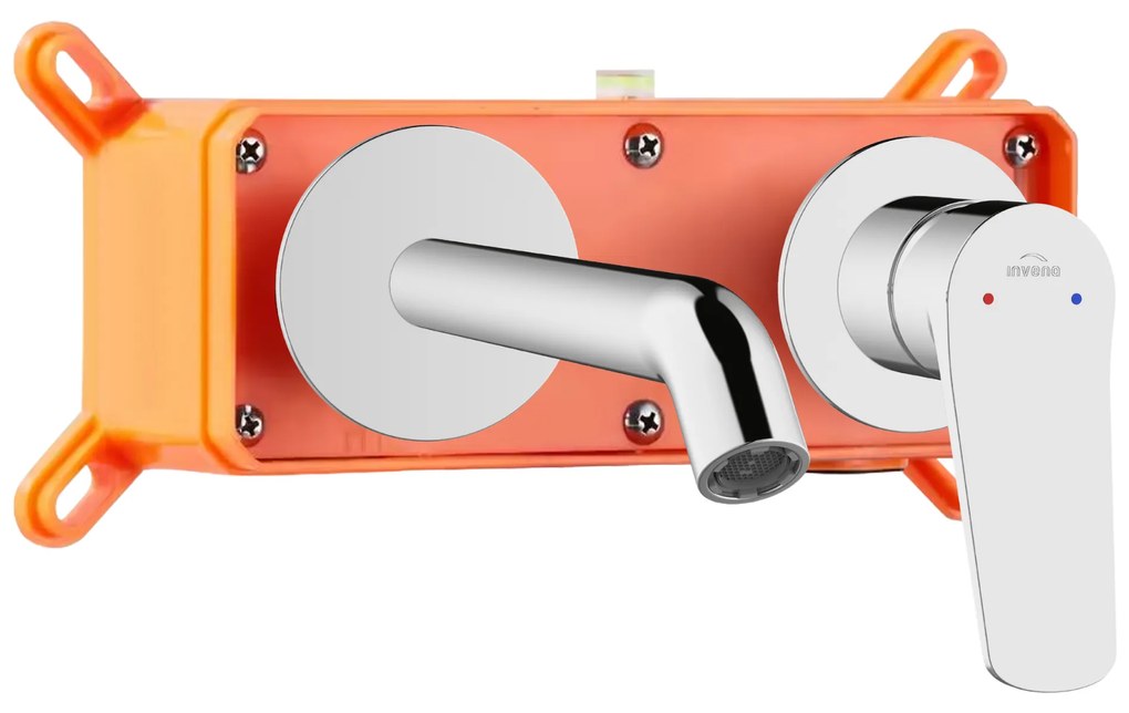 Invena Alonia, umývadlová batéria pod omietku s I-box montážnym systémom, chrómová, INV-BP-70-U01-V