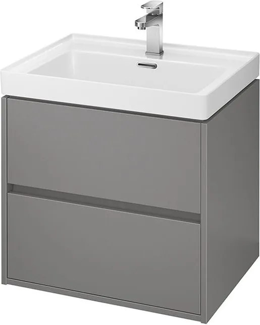 CERSANIT - skrinka s umývadlom 60cm, sivá , Cersanit Crea, S924-016+K114-006