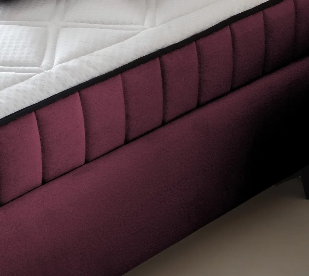 Posteľ Joy 180x200 cm, tmavo ružová látka