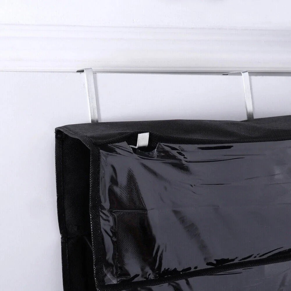 Závesný organizér obuvi- 160x55x16 cm - čierna