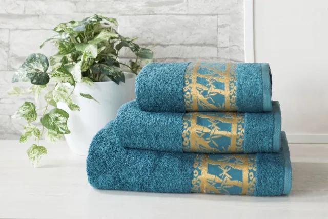 XPOSE ® Bambusový ručník MANILA - petrolejová 50x90 cm