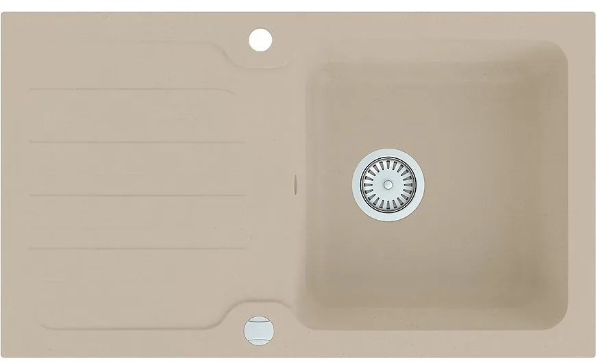 Granitový drez 1K 860x500 béžový