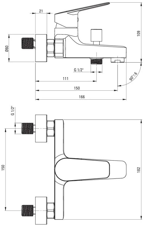 Deante Dear Boro, sprchová súprava s pákovou sprchovou batériou, čierna matná, DEA-NERZN10M