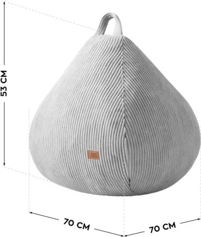 Sedací vak Comfy 1.0 sivý