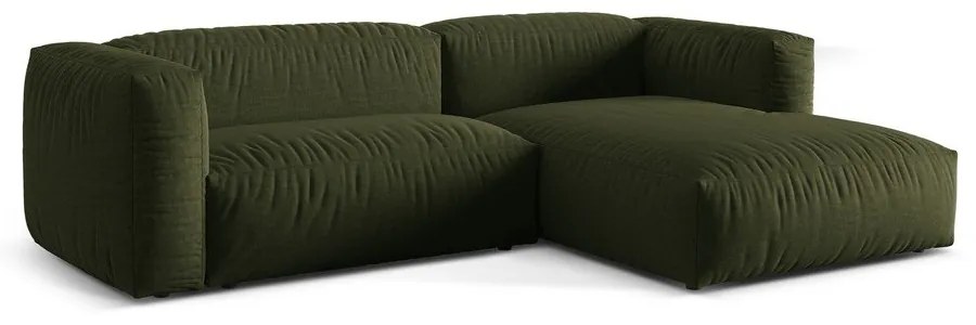 Zelená modulárna rohová pohovka (pravý roh) Martina – Micadoni Home