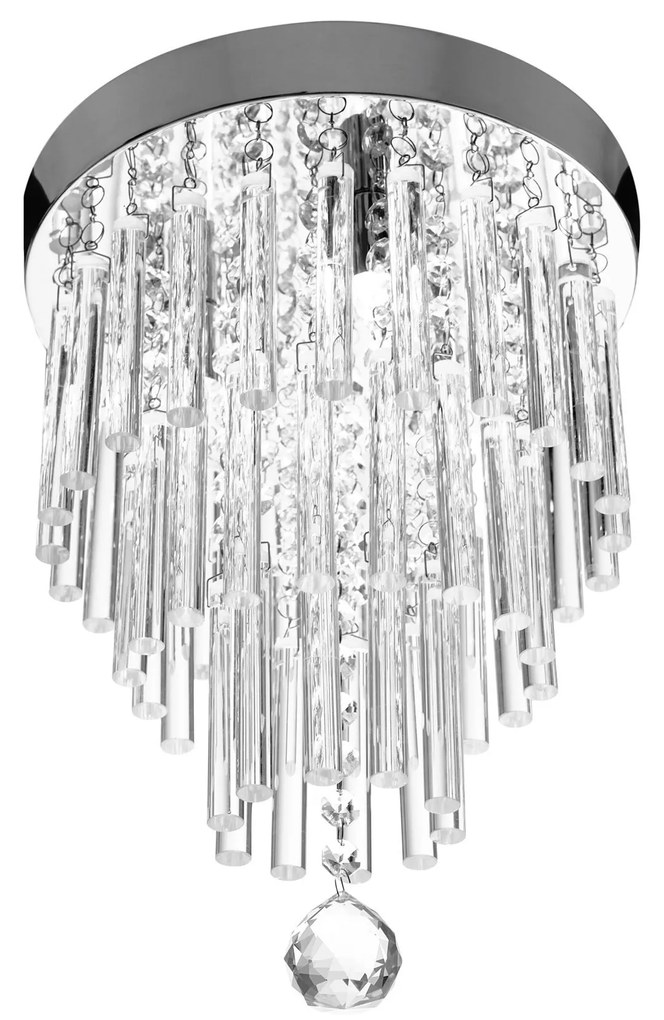 Krištáľové stropné svietidlo APP787-3C strieborné