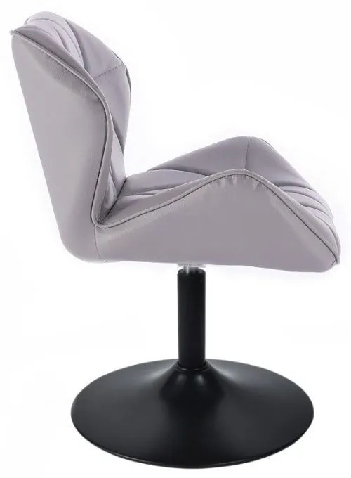 LuxuryForm DESIGN Stolička MILANO na čiernom tanieri - sivá