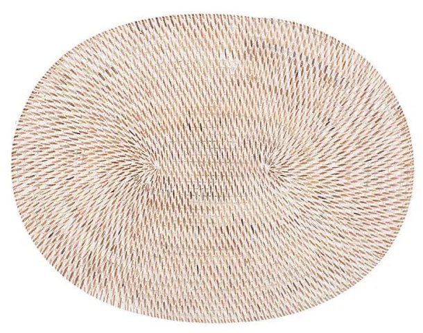 Biele ratanové prestieranie Tiseco Home Studio, 30 x 40 cm