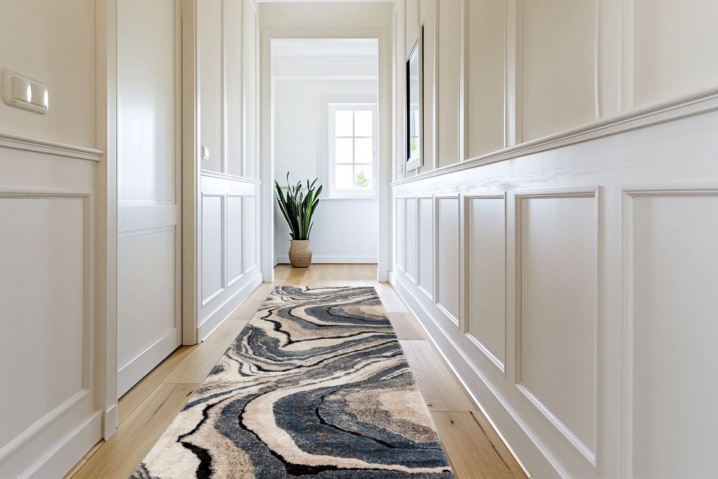 Behúň My Bologna 461 Blue, 80x300, modrá, chodba / predsieň, Obsession