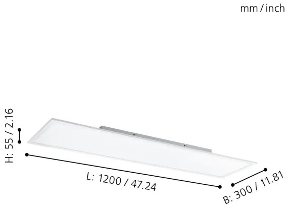 Eglo 98767-LED RGBW Stmievateľné svietidlo SALOBRENA-B LED/32,5W/230V 120x30 cm+DO
