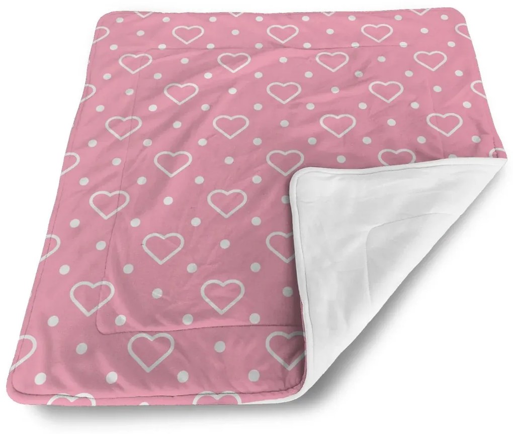 Sablio Deka pre bábätko Srdce a bodky - 80x100 cm