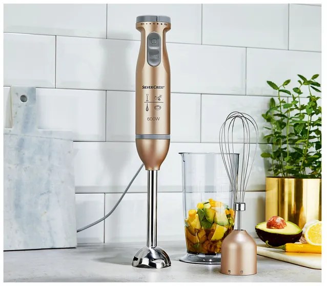 SILVERCREST® KITCHEN TOOLS Tyčový mixér 2 v 1 SSMS 600 E5 (champagne) (100354810)