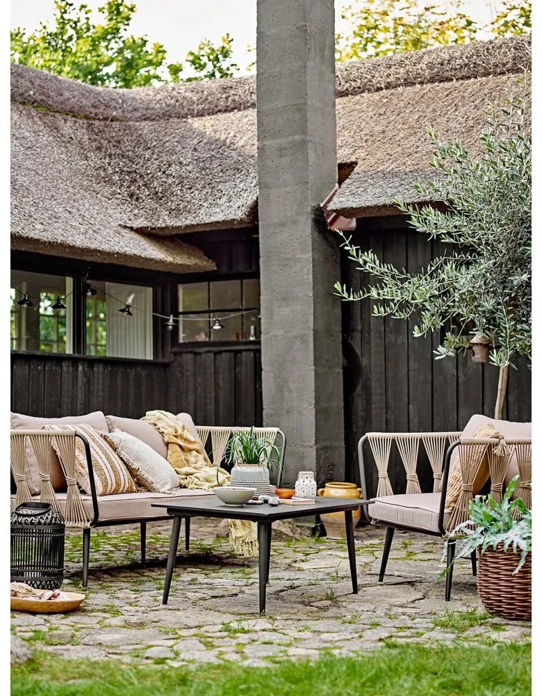 Béžové polstrované záhradné kreslo Pavone – Bloomingville