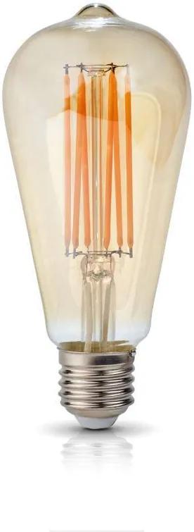 Žiarovka LED 6W, E27, 3000K, 230V retro LED filament