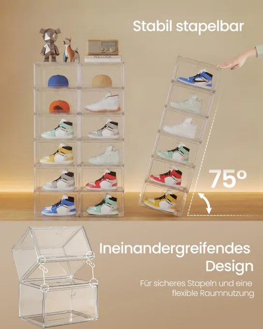 Úložné boxy na topánky LSP706WH0 (6 ks)