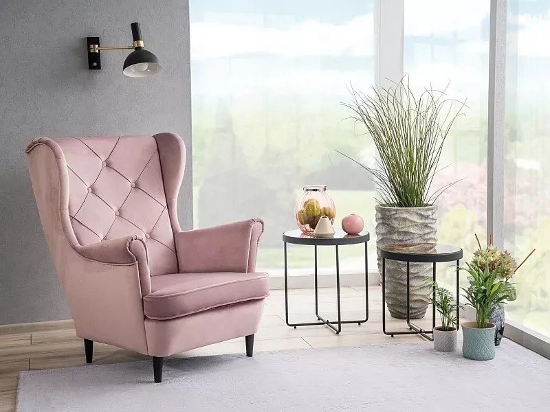 Staroružové TV kreslo LADY VELVET