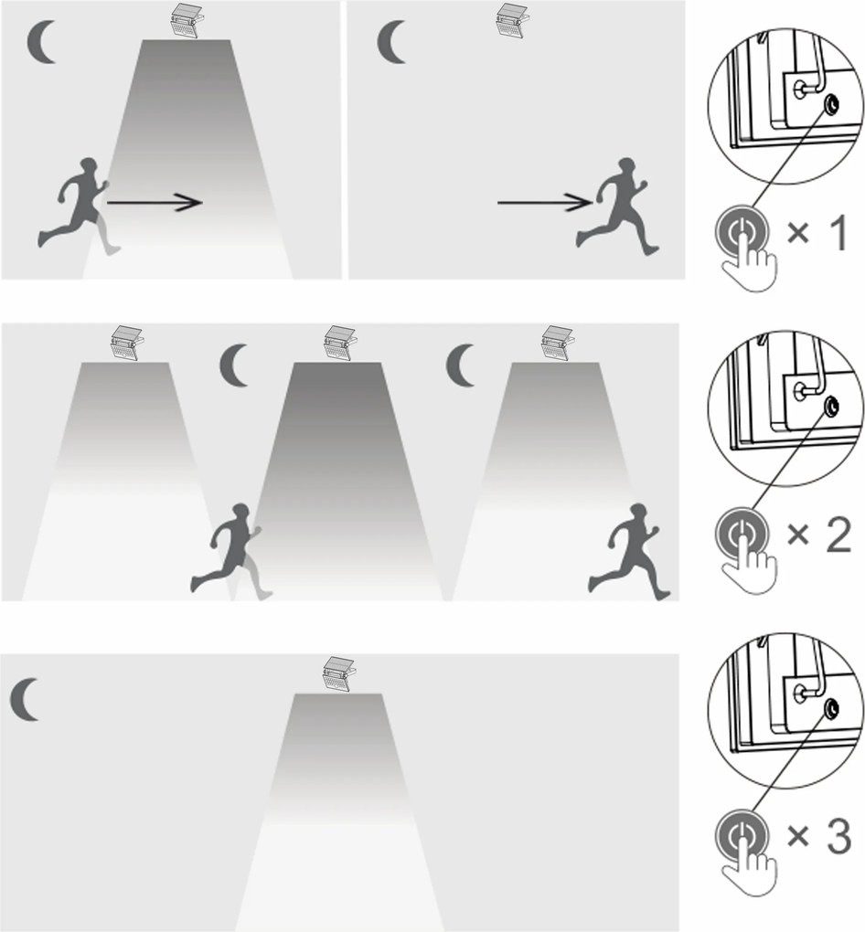 TOP LIGHT Nástenné svietidlo Heleon PIR PRO, čierne