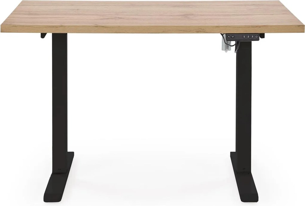 Výškovo nastaviteľný stôl B54 120 cm dub artisan/čierny