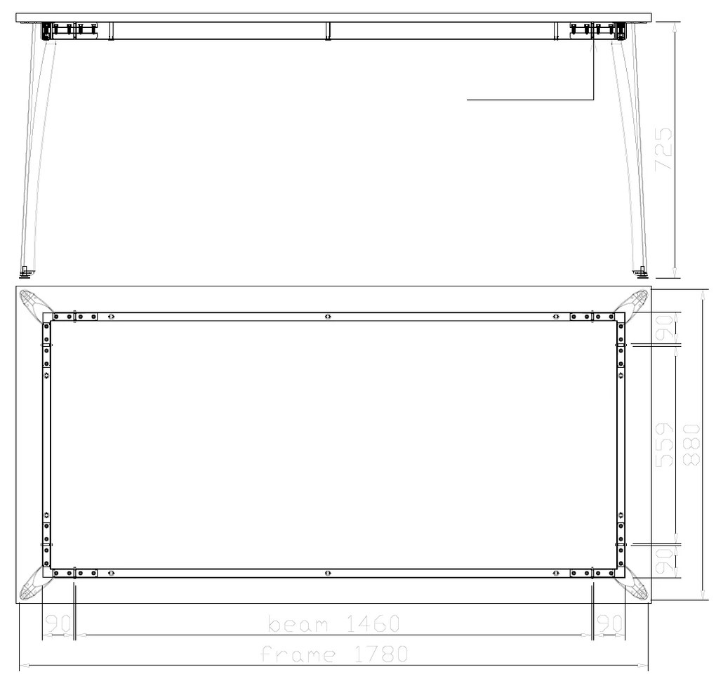 Rokovací stôl PRIMO OMEGA, 1800 x 900 mm, biela podnož, buk