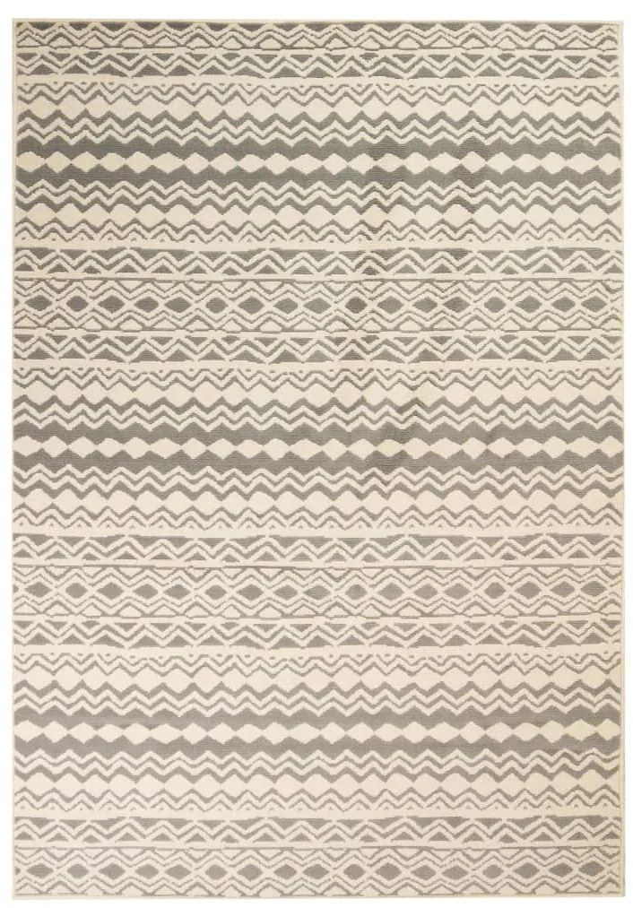 vidaXL Moderný koberec, tradičný dizajn, 140x200 cm, béžovo-sivý