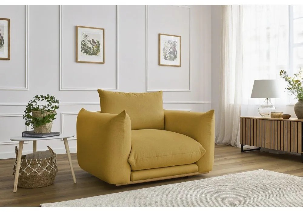 Žlté kreslo Ernest – Bobochic Paris