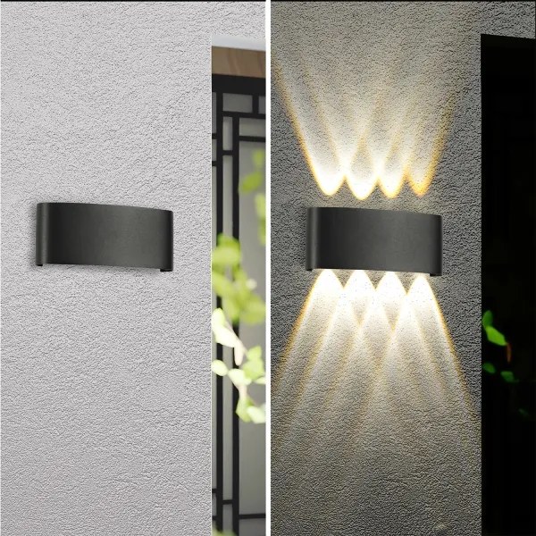 Brilagi - LED Vonkajšie nástenné svietidlo FLAREBOX LED/8W/230V čierne IP65