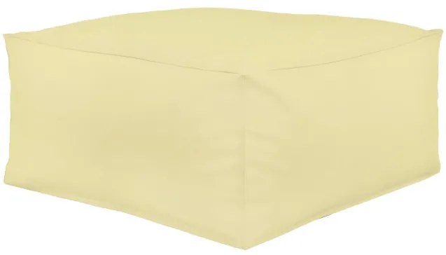 Taburetka krémová kocka ekokoža