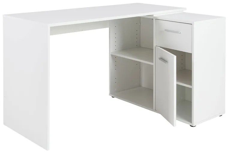 LIVARNO home Písací stôl so skrinkou, biela farba (850000308)