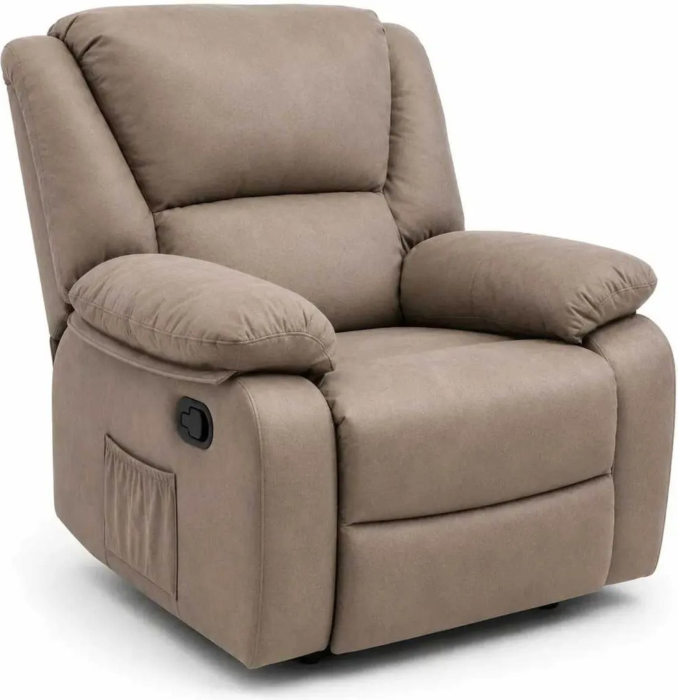 LuxuryForm DESIGN Televízne kreslo VELORA s polohovaním - Taupe