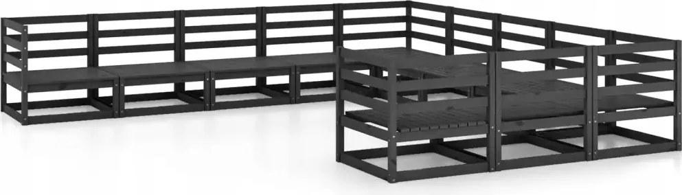 vidaXL 11-dielna sada sedacieho nábytku do záhrady, borovicové drevo