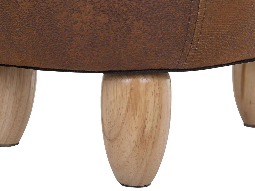 Svetlohnedá stolička z umelej kože COW Beliani