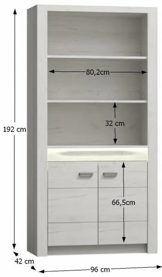 Regál Inneas 05 (jaseň biely). Vlastná spoľahlivá doprava až k Vám domov. 788423