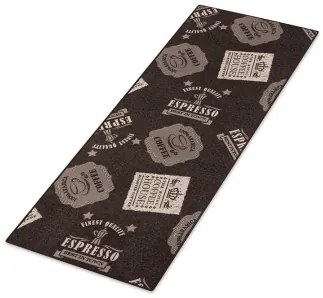 Koberce Breno Kusový koberec COFFEE PATTERN 44, hnedá, viacfarebná,67 x 180 cm