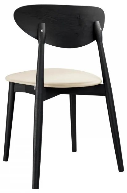 Čalúnená jedálenská stolička KT65/C, Dostupné poťahy: Magic Velvet 2217, Farby: czarny
