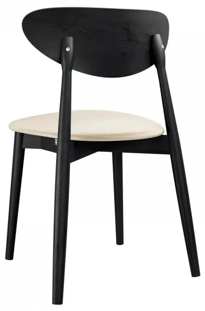 Čalúnená jedálenská stolička KT65/C, Dostupné poťahy: Magic Velvet 2225, Farby: czarny