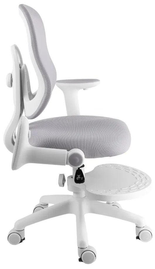 Detská rastúca stolička Neoseat MIKY — látka, sivá