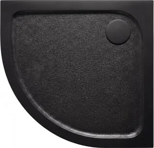 Sprchová vanička štvrťkruhová SAT Project 100x100 cm liaty mramor čierna SATSVPRO100SCA