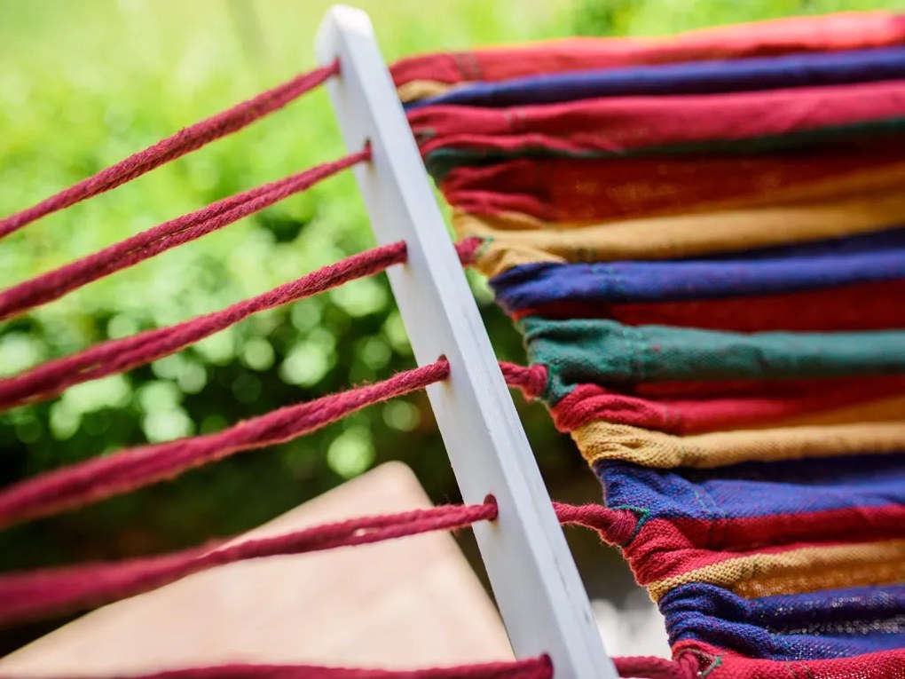 Farebná hojdacia sieť HAMAK pre 2 osoby 190x150 cm