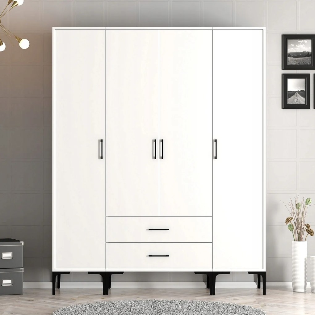 Šatníková skriňa Kiara Sts (biela)